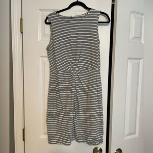 GAP grey and white striped dress
